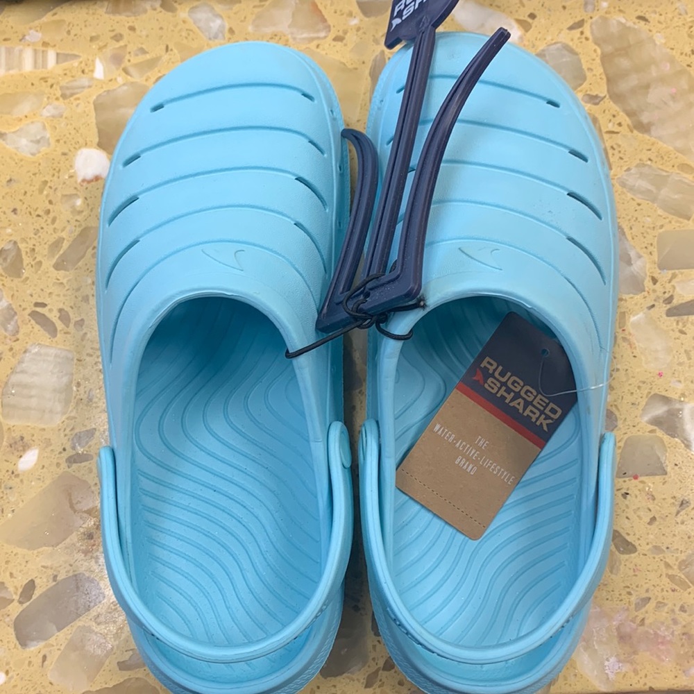 Light blue crocs size 6